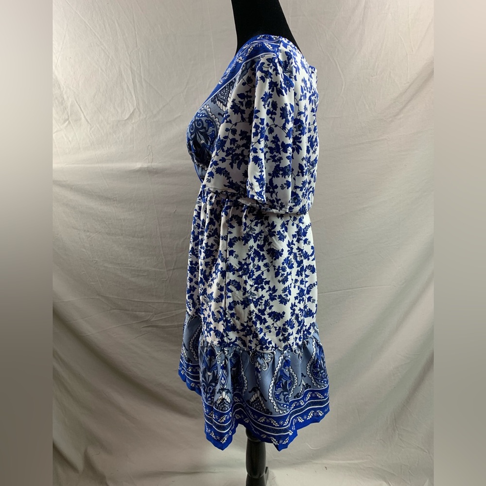 Boho Floral Print Ruffle Hem Dress - Picture 8 of 9